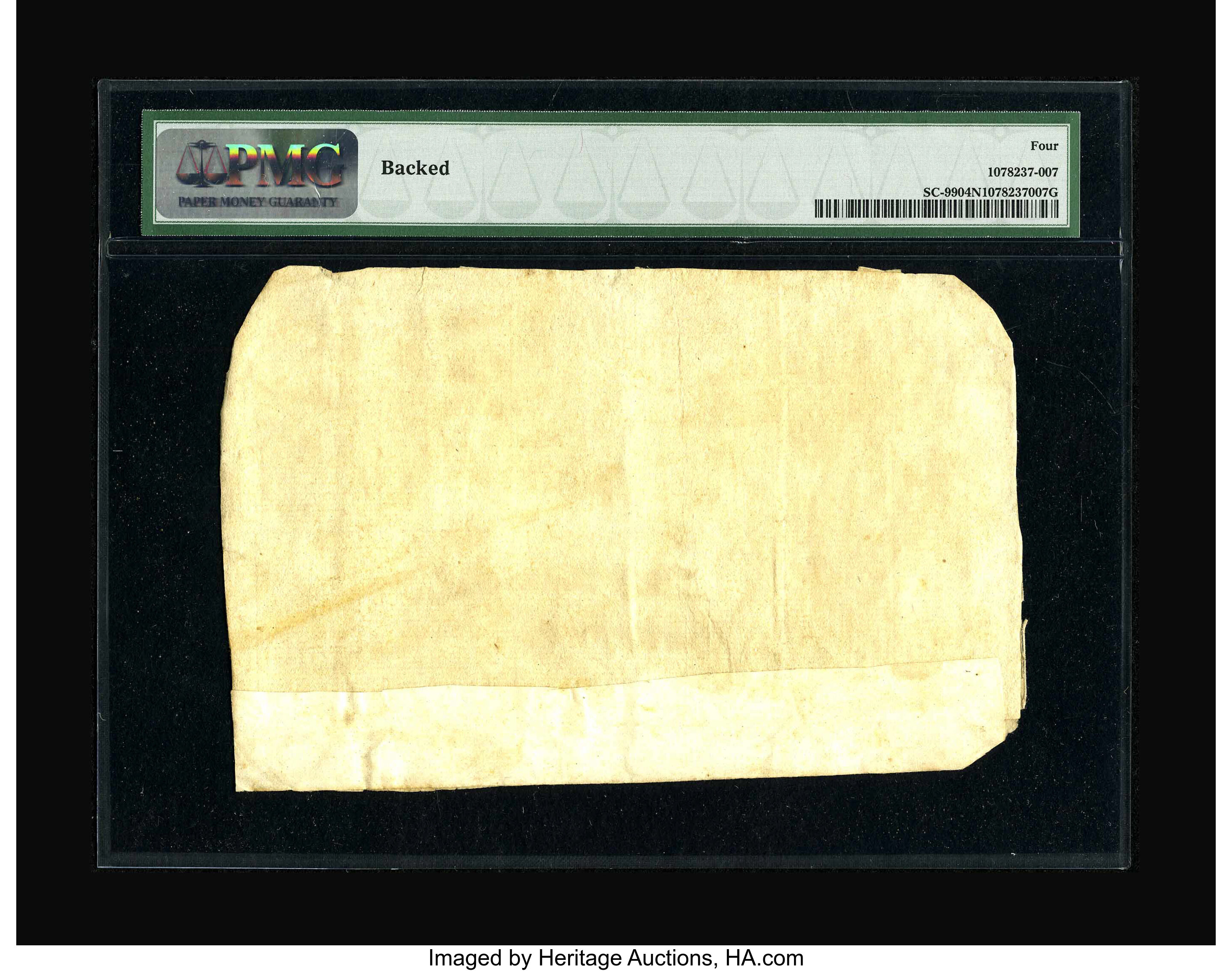 image for: South Carolina June 1, 1775 £10 PMG Net Good 4....