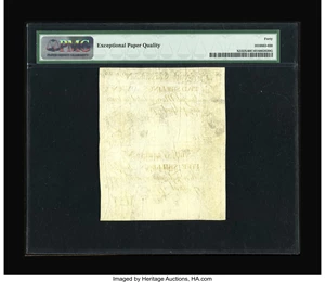 image for: An Uncut Pair South Carolina April 10, 1778 2s/6d and 5s PMG Extremely Fine 40 EPQ....