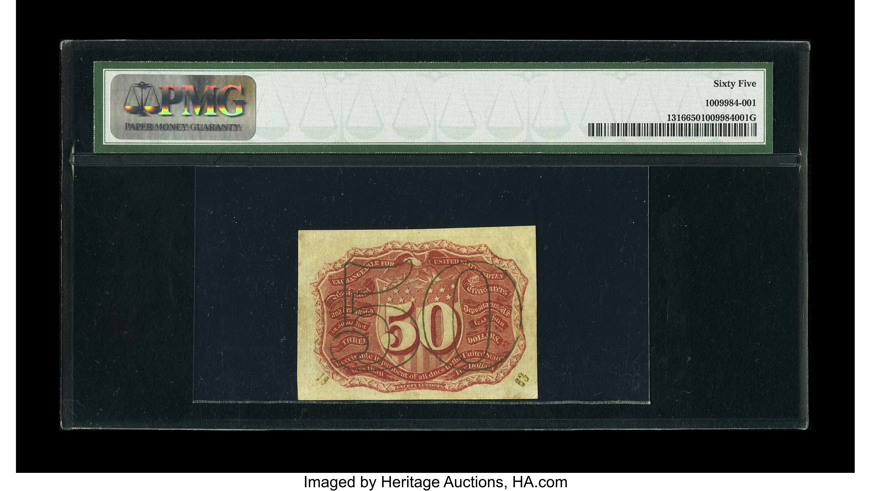 image for: Fr. 1316 50¢ Second Issue PMG Gem Uncirculated 65....