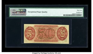 image for: Fr. 1326 50c Third Issue Spinner PMG Choice Uncirculated 64 EPQ....