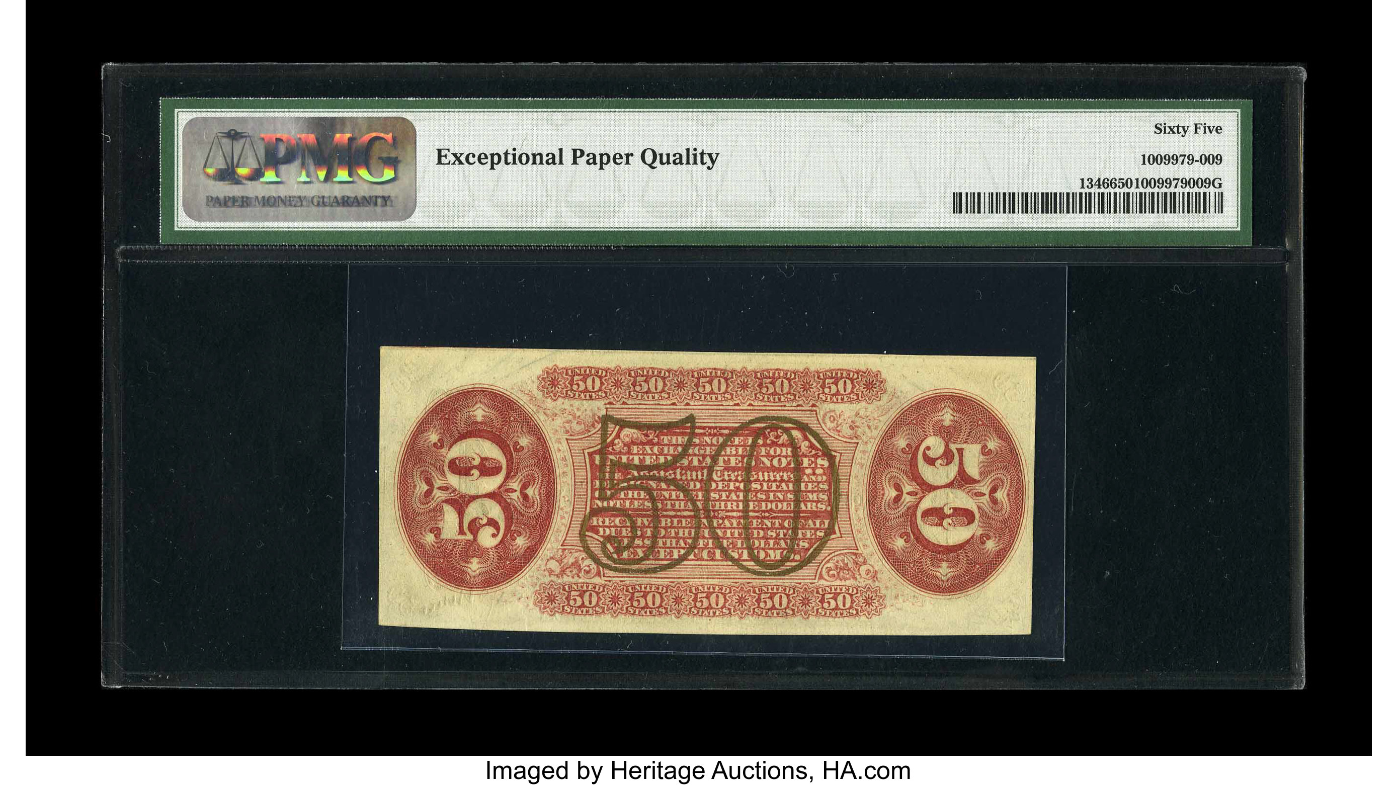 image for: Fr. 1346 50¢ Third Issue Justice PMG Gem Uncirculated 65 EPQ....