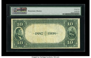 image for: Saint Louis, MO - $10 1882 Date Back Fr. 539 The NB of Commerce Ch. # (M)4178...
