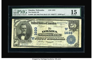 image for: Omaha, NE - $50 1902 Date Back Fr. 668 The Omaha NB Ch. # (W)1633...