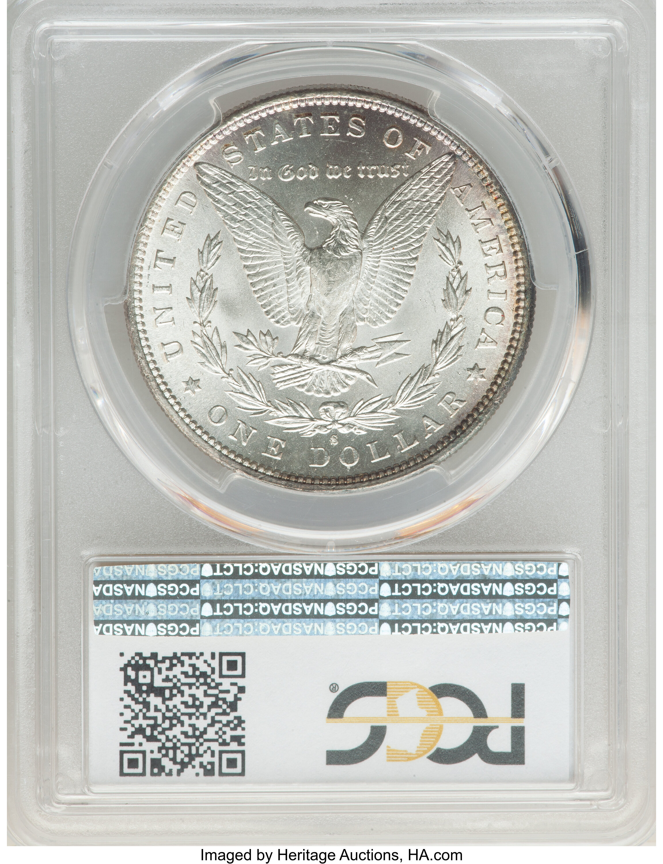 image for: 1888-S $1 Gouged Eagle, VAM-13, MS63 PCGS. A Hit List Variety. PCGS Population: (24/28). NGC Census: (0/0). MS63. ...