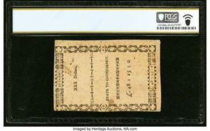 image for: South Carolina February 14, 1777 $30 Fr. SC-144 PCGS Banknote Choice XF 45....