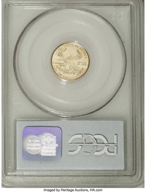 image for: 1997 G$5 Tenth-Ounce Gold Eagle MS69 PCGS. PCGS Population (1104/19). NGC Census: (0/0). Mintage: 528,515. Numismedia Wsl. ...