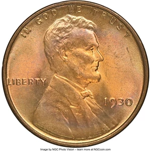 image for: 1930 1C MS67 Red and Brown NGC. NGC Census: (2/0). PCGS Population: (2/0). CDN: $200 Whsle. Bid for NGC/PCGS MS67. Mintage ...