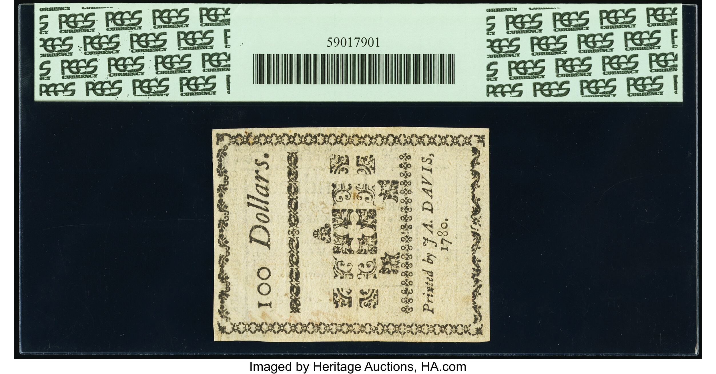 image for: North Carolina May 10, 1780 $100 Fortis Cadere Cedere Non Potest PCGS About New 53....