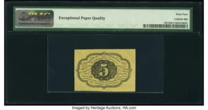 image for: Fr. 1231 5¢ First Issue PMG Choice Uncirculated 64 EPQ....