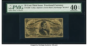image for: Fr. 1299 25¢ Third Issue PMG Extremely Fine 40 EPQ....