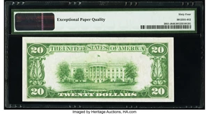 image for: Fr. 2051-J $20 1928A Federal Reserve Note. PMG Choice Uncirculated 64 EPQ....