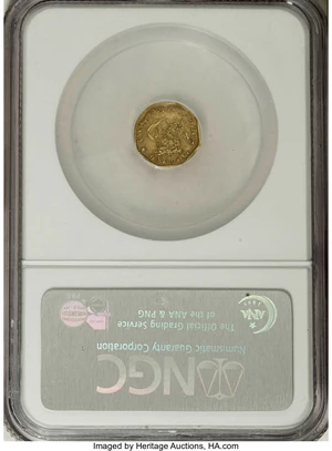image for: 1854 $1 Large Eagle Octagonal 1 Dollar, BG-504, Low R.5, AU58 NGC....