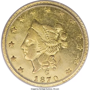 image for: 1870 $1 Liberty Round 1 Dollar, BG-1203, Low R.5, XF45 PCGS....