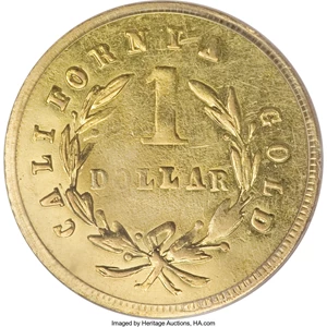 image for: 1870 $1 Liberty Round 1 Dollar, BG-1203, Low R.5, XF45 PCGS....