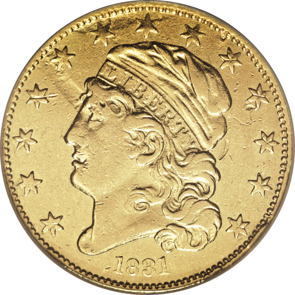 image for: 1831 $5 --Scratched, Improperly Cleaned-NCS. XF Details....