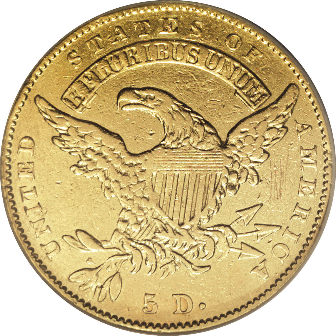 image for: 1831 $5 --Scratched, Improperly Cleaned-NCS. XF Details....