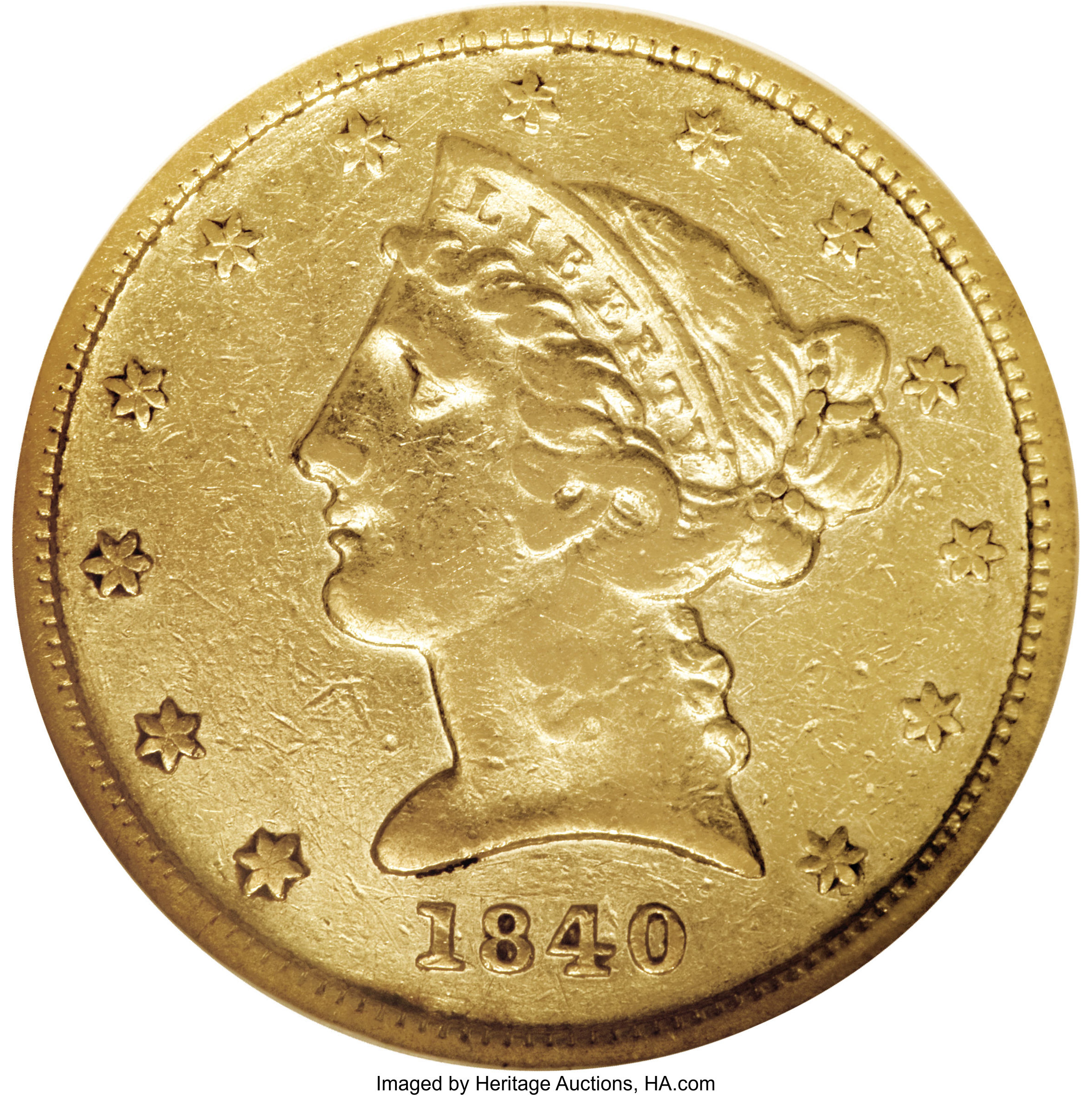 image for: 1840-D $5 Small D VF35 NGC....