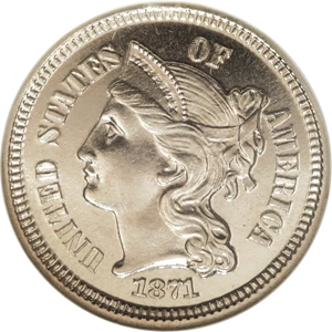 image for: 1871 3CN PR66 Cameo NGC....