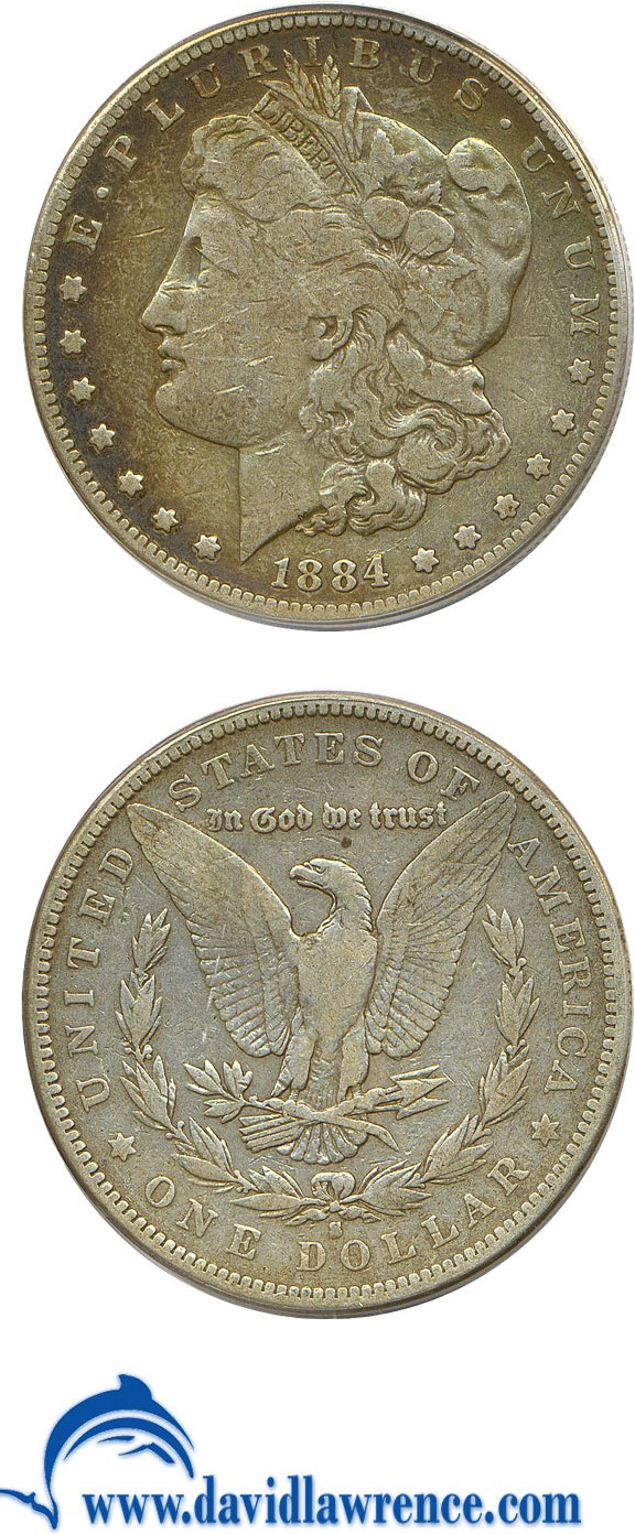 1884-S $1 VG8 CAC thumbnail 2