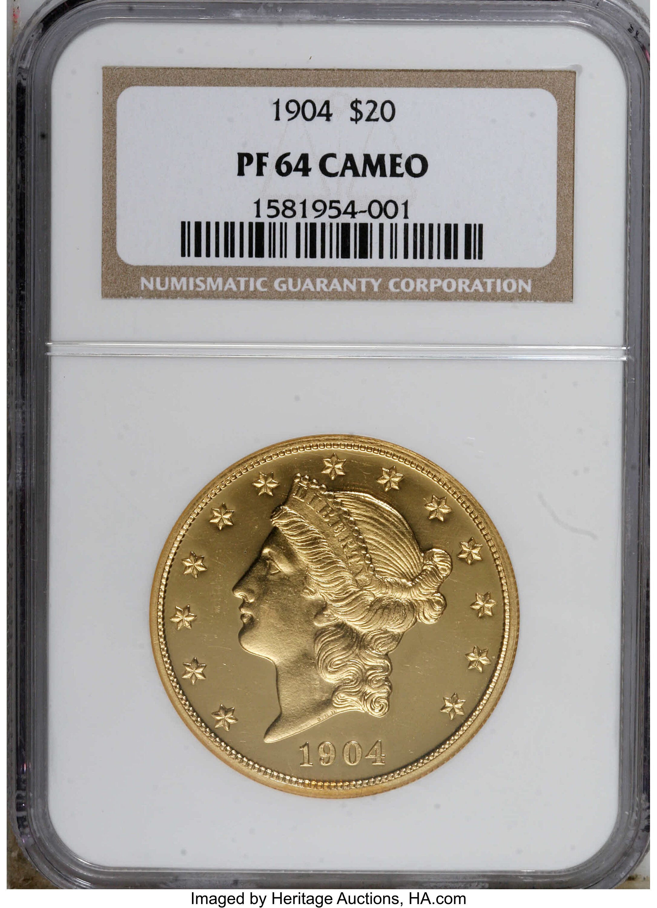 image for: 1904 $20 PR64 Cameo NGC....