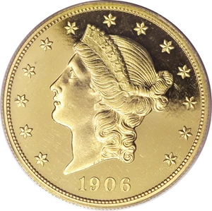 image for: 1906 $20 PR64 Cameo PCGS....