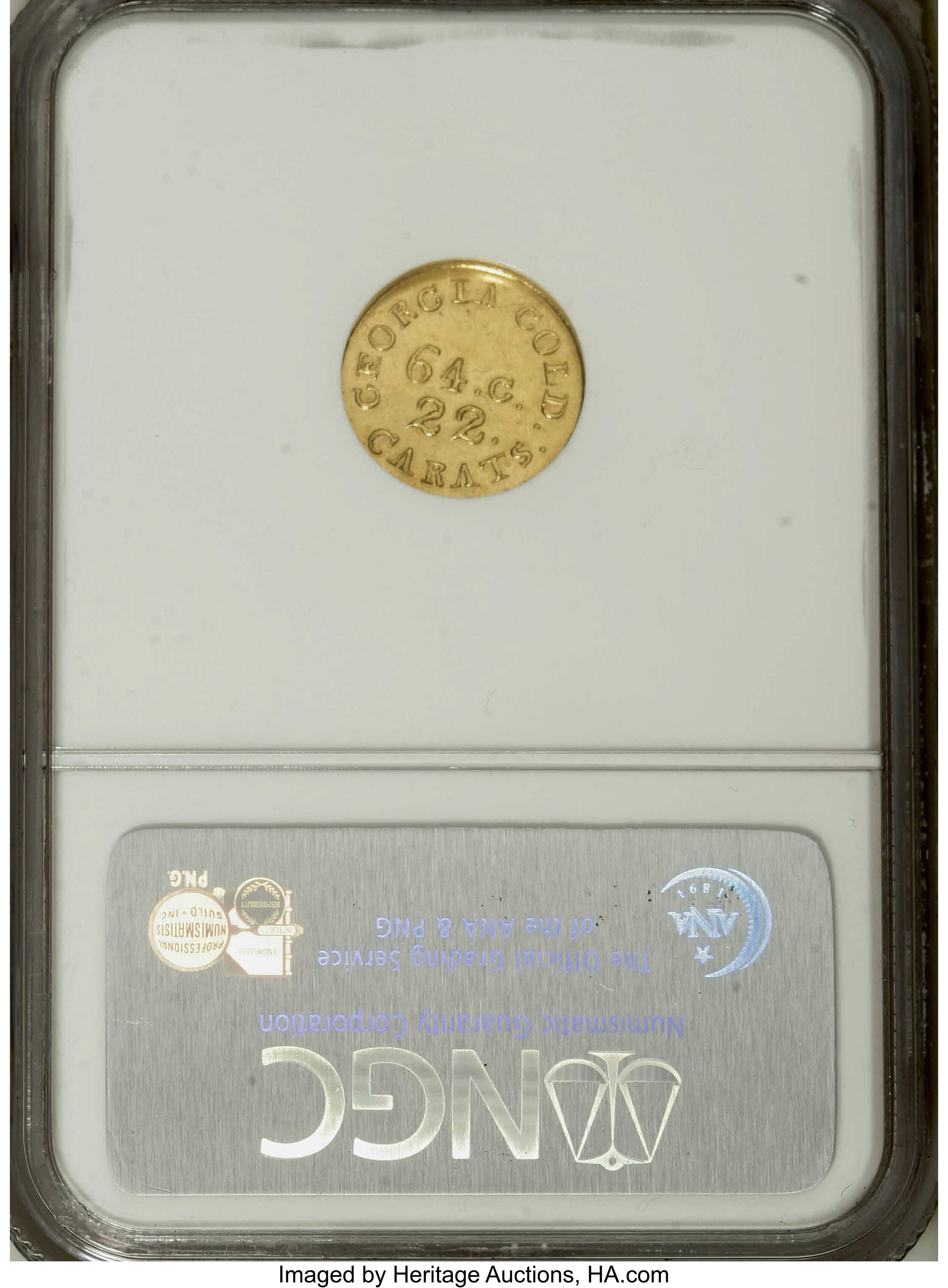 image for: (1837-42) $2 1/2 C. Bechtler Quarter Eagle, 64G. 22C. MS60 NGC....