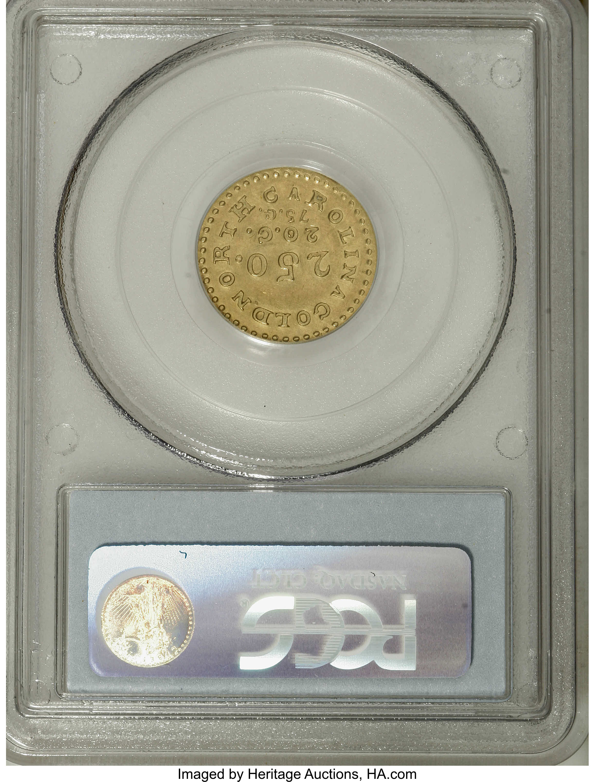 image for: (1831-34) $2 1/2 C. Bechtler Quarter Eagle, Circle Center AU50 PCGS....