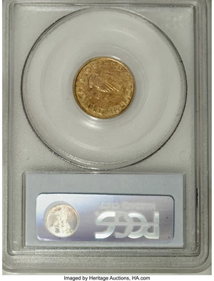 image for: 1849 $2 1/2 Mormon Quarter Eagle AU53 PCGS....