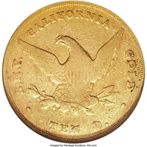 image for: 1852 $10 Wass Molitor Ten Dollar, Small Head XF40 NGC....