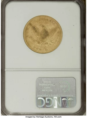 image for: 1852 $10 Wass Molitor Ten Dollar, Large Head, Wide Date AU55 NGC....