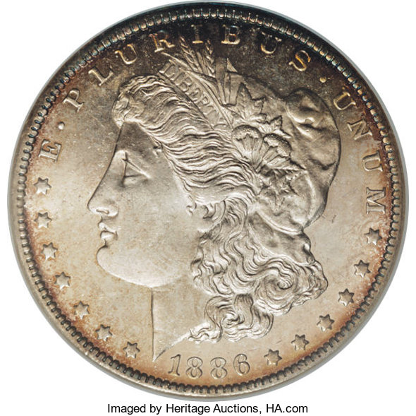 image for: 1886-O $1 MS60 Deep Mirror Prooflike NGC....