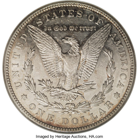 image for: 1892-S $1 AU53 Prooflike NGC....