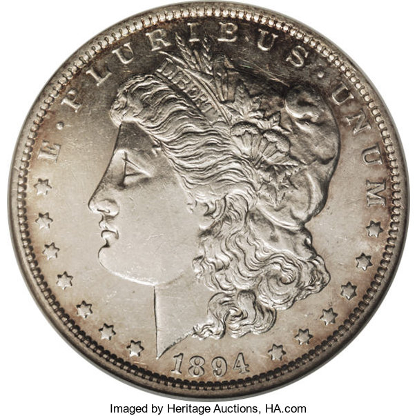 image for: 1894 $1 AU53 Prooflike NGC....