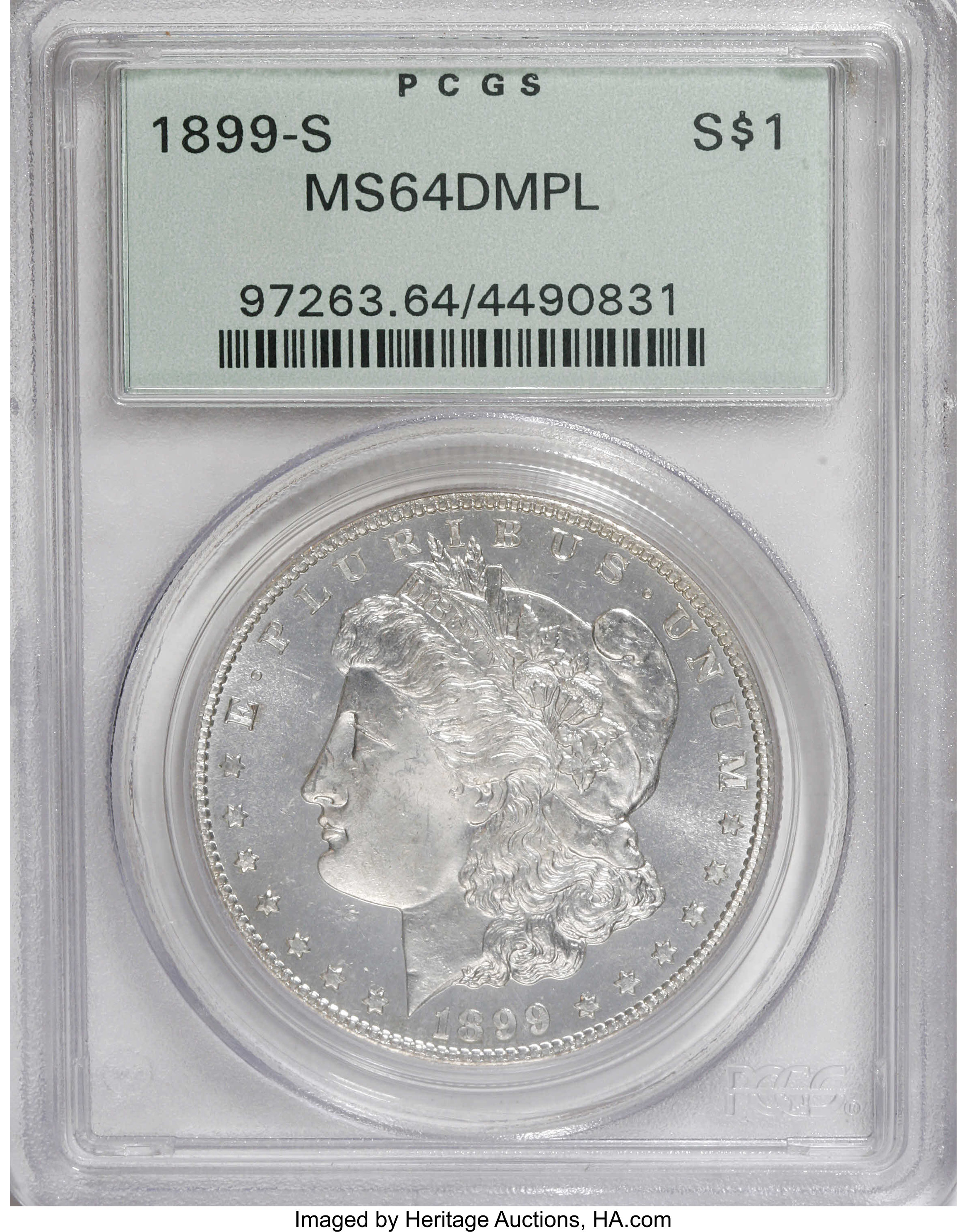 image for: 1899-S $1 MS64 Deep Mirror Prooflike PCGS....