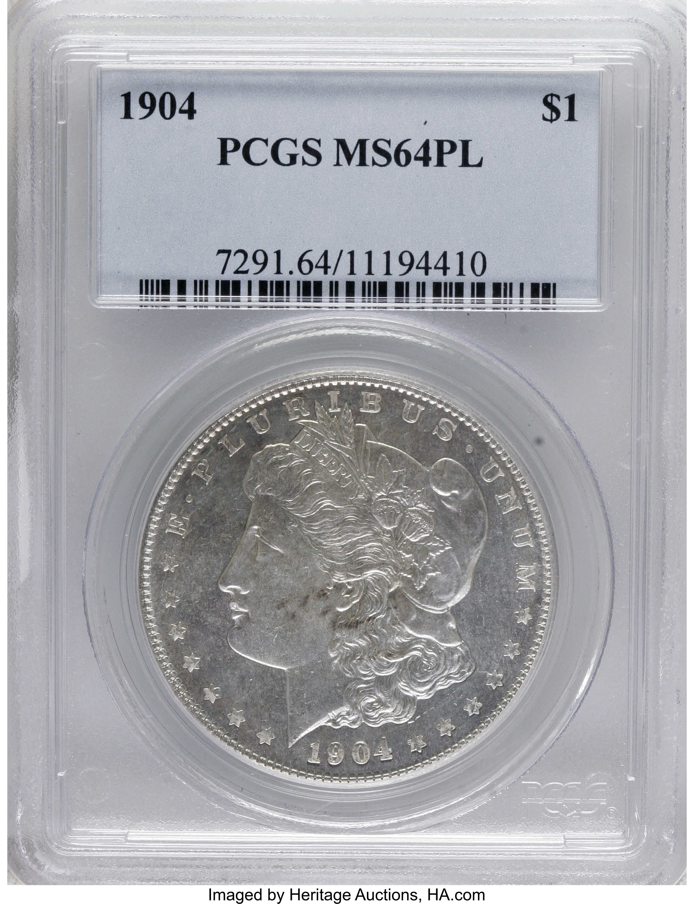 image for: 1904 $1 MS64 Prooflike PCGS....