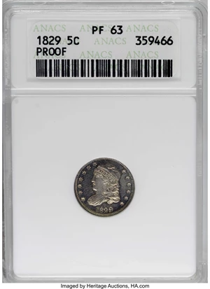 image for: 1829 H10C PR63 ANACS....