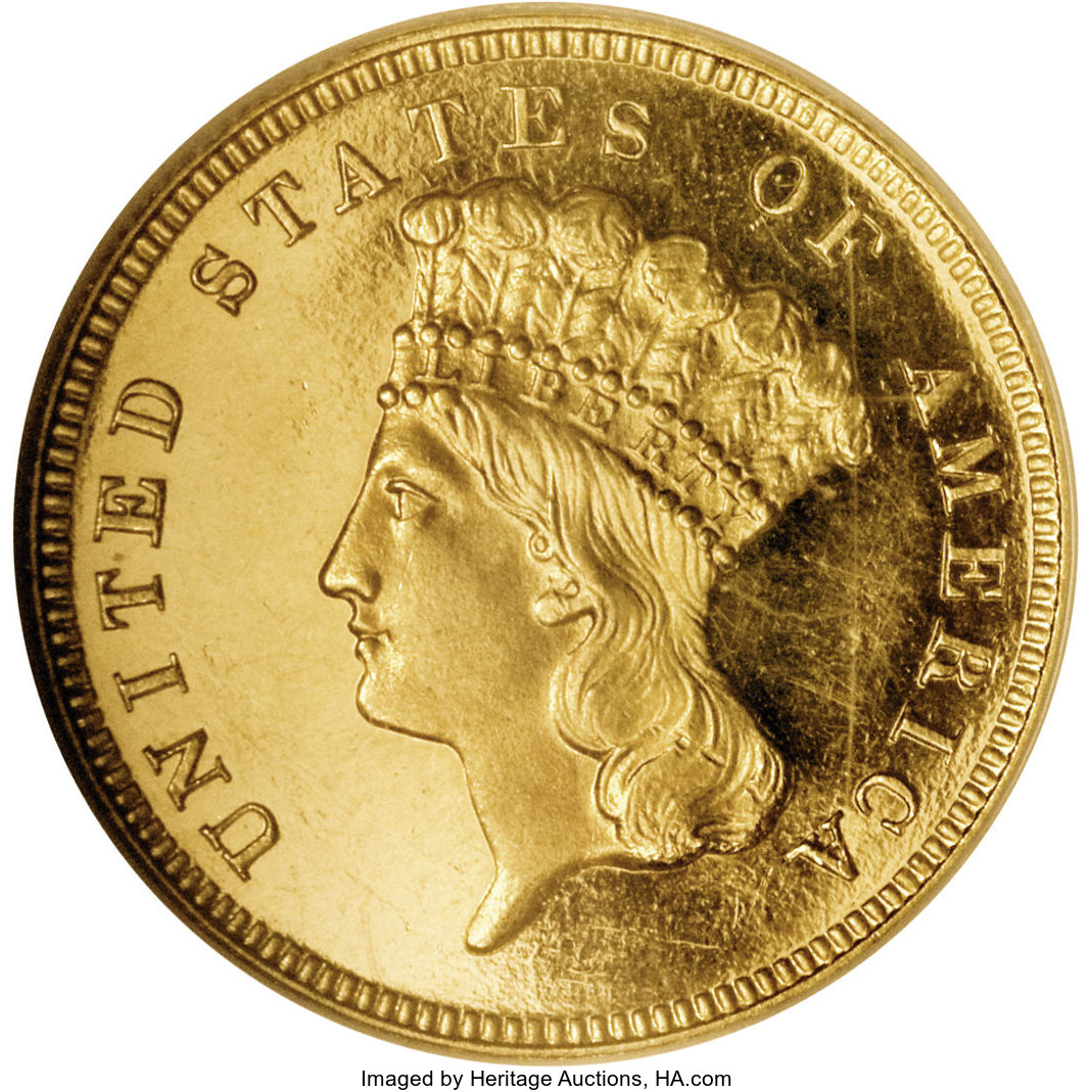 image for: 1886 $3 PR64 Cameo NGC....