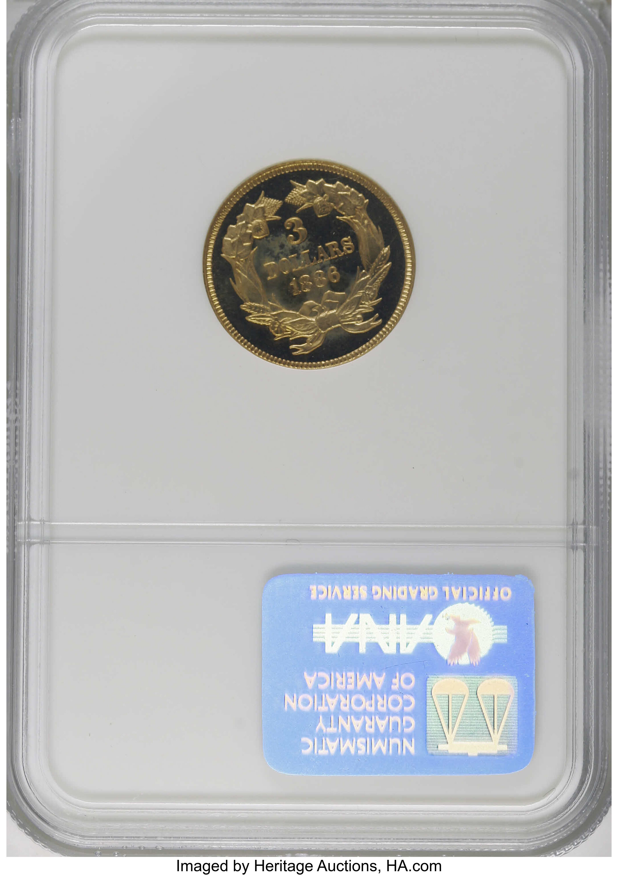 image for: 1886 $3 PR64 Cameo NGC....