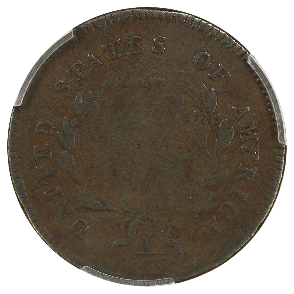 image for: 1795 1/2c PCGS VG-8 (C-4  Pole  Plain Edge  Punc. Date)