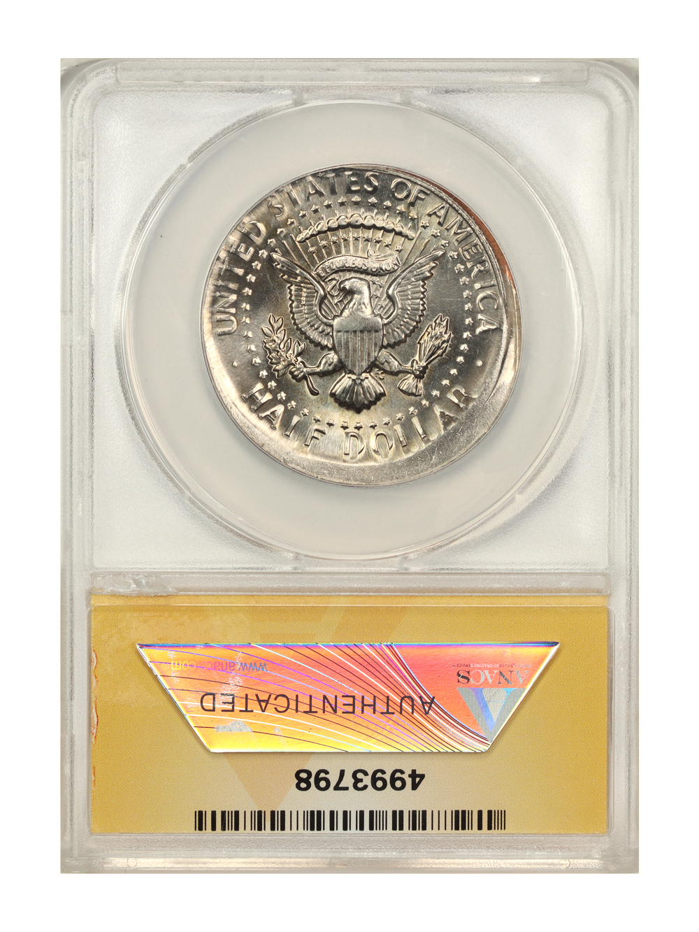 image for: Mint Error: 1983-P 50c ANACS MS65 (Tilted Partial Collar)