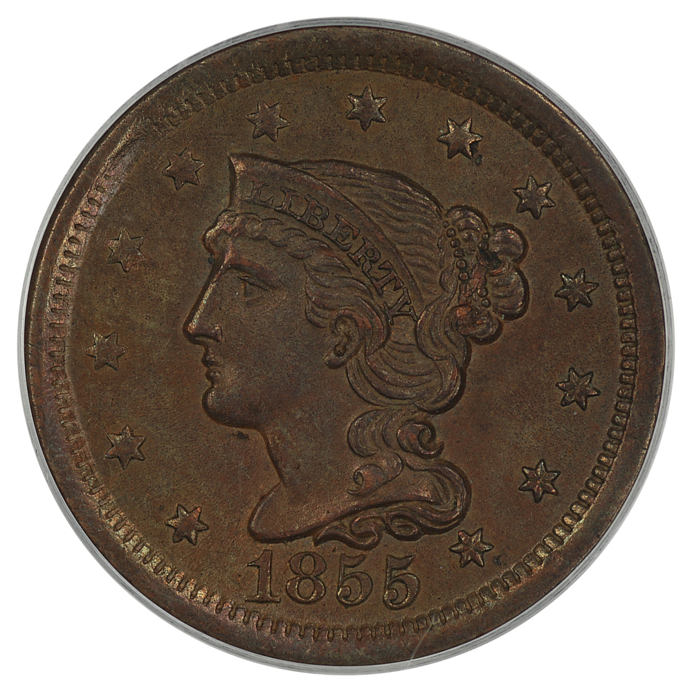 1855 Upright 55 Cent MS Values | Greysheet