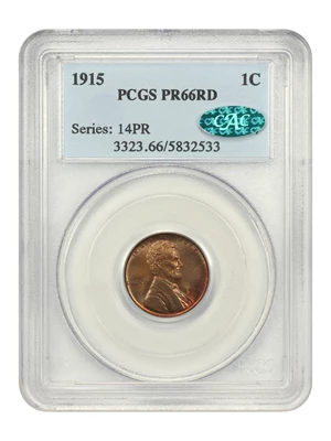 image for: 1915 1c PCGS/CAC Proof 66 RD