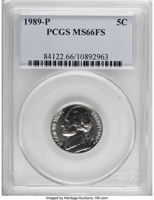 image for: 1989-P 5C MS66 Full Steps PCGS. PCGS Population (96/7). NGC Census: (16/13). (#84122)...