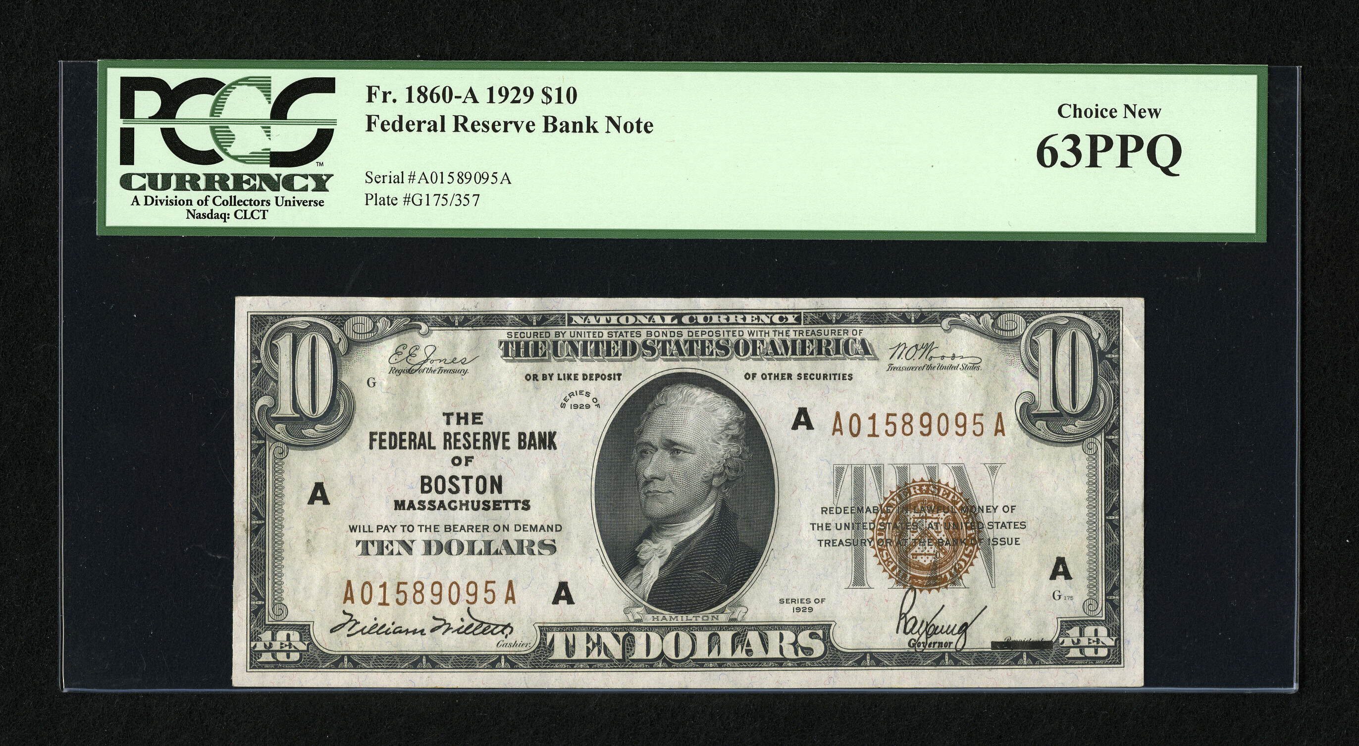 image for: Fr. 1860-A $10 1929 Federal Reserve Bank Note. PCGS Choice New 63PPQ....