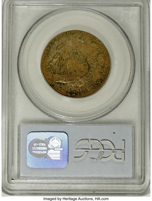 image for: 1766 1/2P Pitt Halfpenny, Silvered VF20 PCGS....