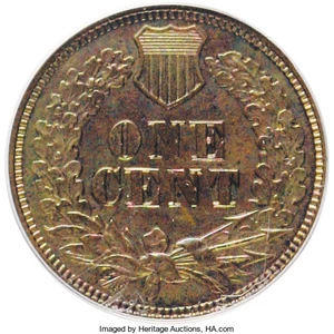 image for: 1869 1C PR64 Brown PCGS. PCGS Population (11/0). NGC Census: (7/8). Mintage: 600. Numismedia Wsl. Price for NGC/PCGS coin i...