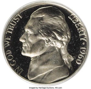 image for: 1960 5C PR67 Deep Cameo PCGS. PCGS Population (61/48). NGC Census: (16/18). (#94192)...