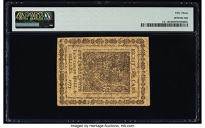 image for: Continental Currency November 29, 1775 $8 PMG About Uncirculated 53....