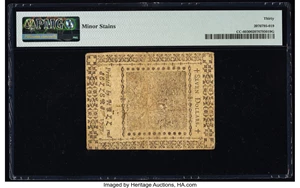 image for: Continental Currency February 26, 1777 $7 PMG Very Fine 30....