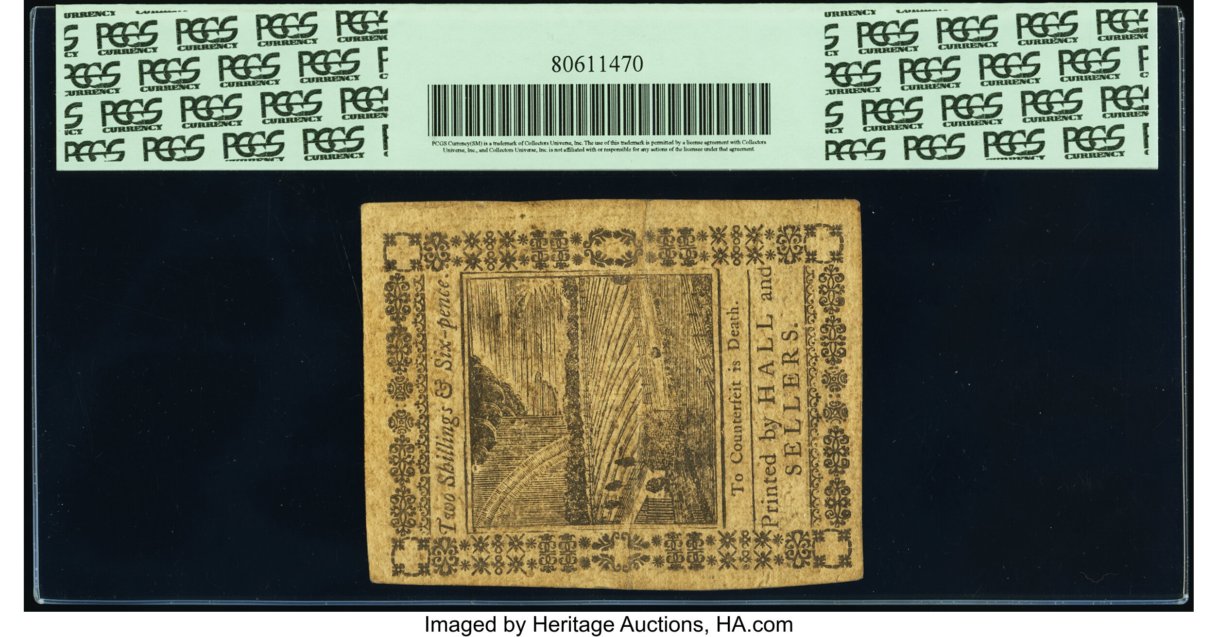 image for: Pennsylvania October 1, 1773 2s 6d PCGS Choice About New 55PPQ....